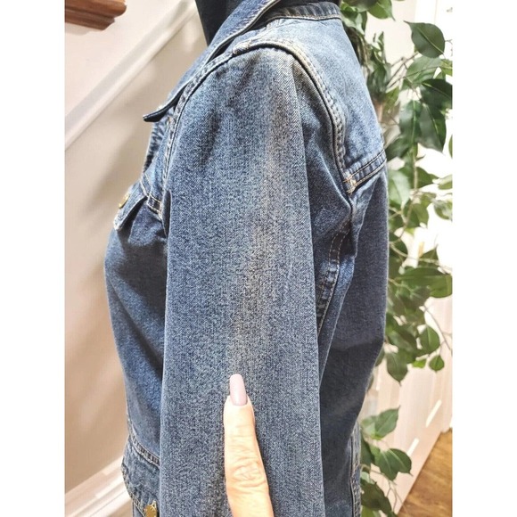 Jones NewYork Women's Denim Blue Long Sleeve Buttons Front Casual Jeans Jacket S - Picture 11 of 14